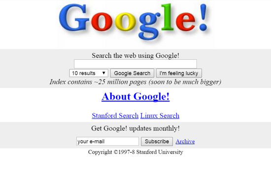 Original Google - circa 1997
