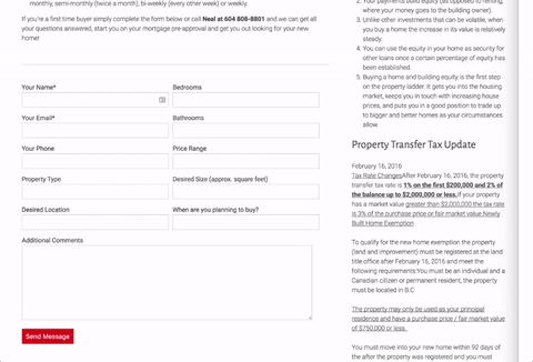 Lead Capture Forms for Real Estate Website