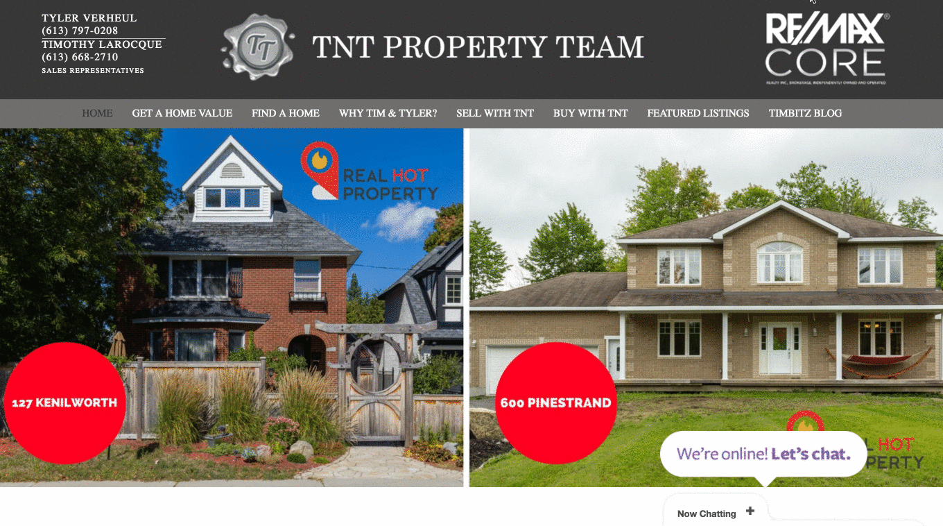Example of Olark Live Chat WIdget on a RealtyNinja REALTOR® Website