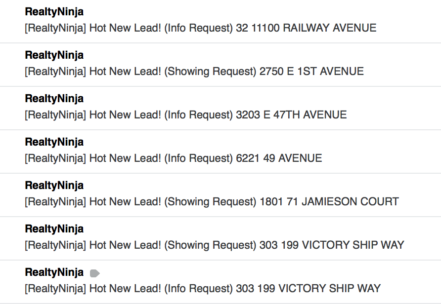 Look at all those real estate leads!