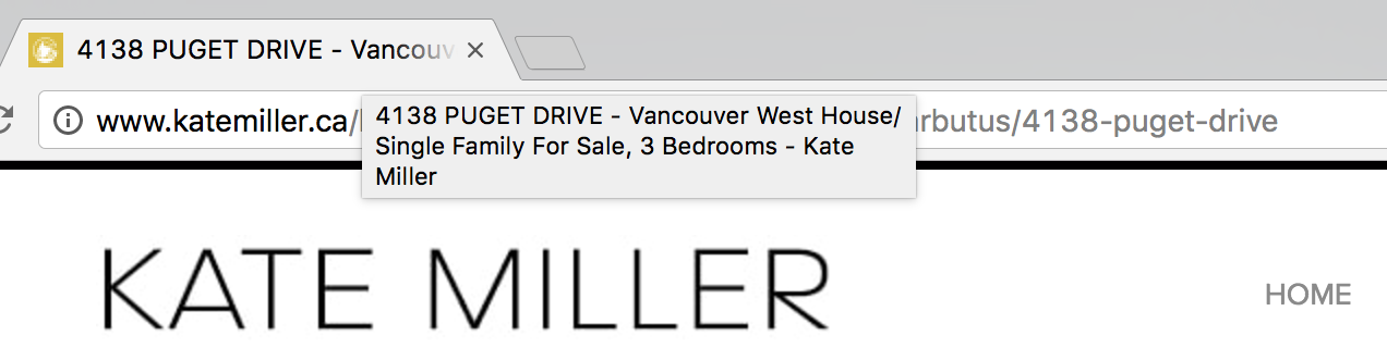 Kate Miller 4138 Puget Drive Listing - Page Title