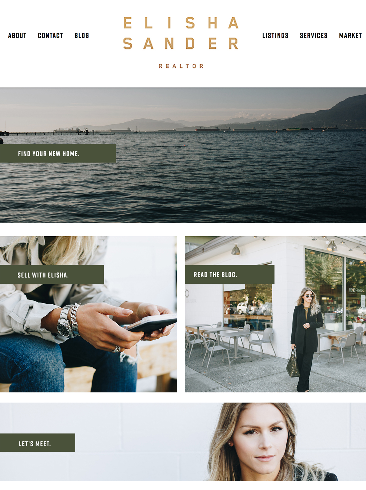 Elisha Sander - Kitsilano Real Estate Agent Website