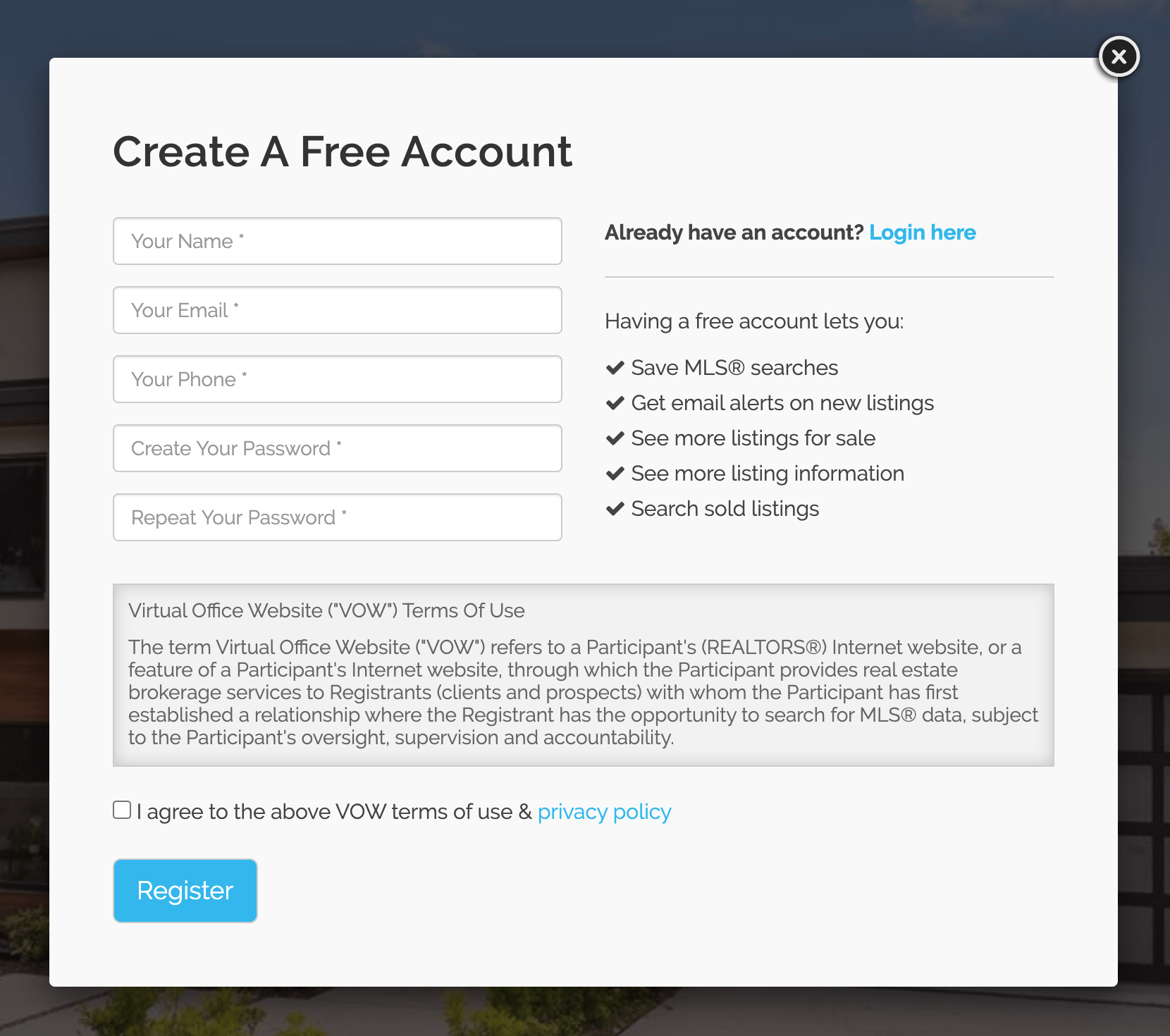 create-vow-account