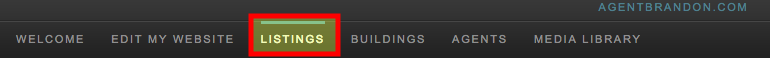 Listings Tab on a RealtyNInja website