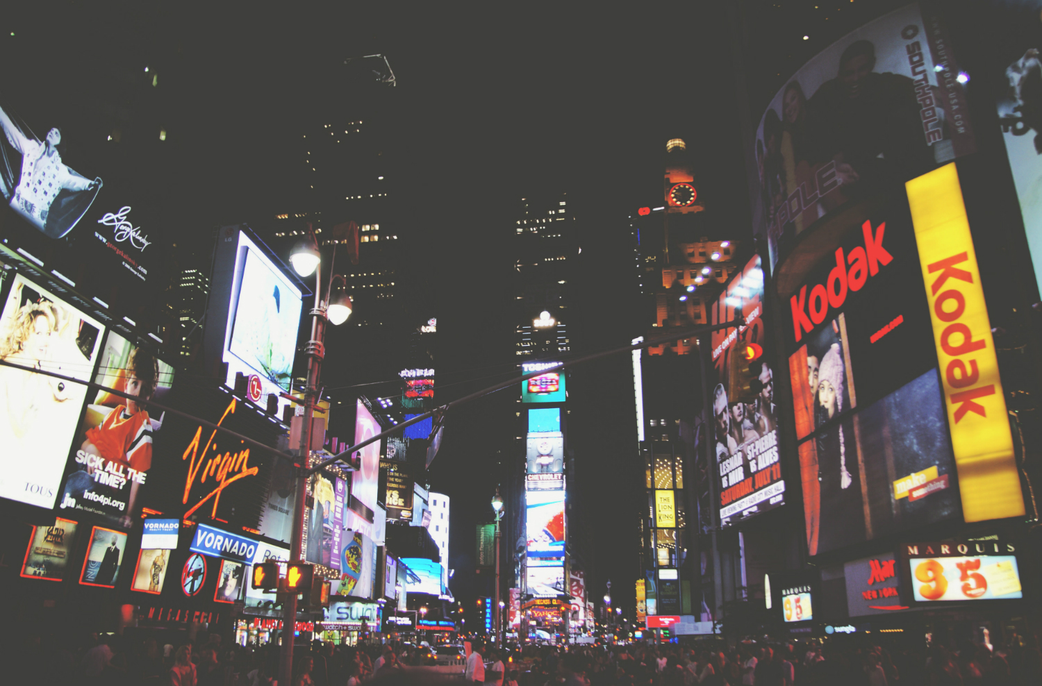 Advertisements in New York Times Square