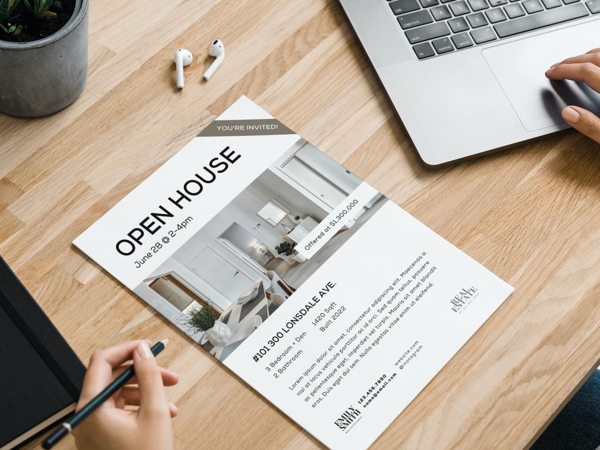 real estate open house invitation template