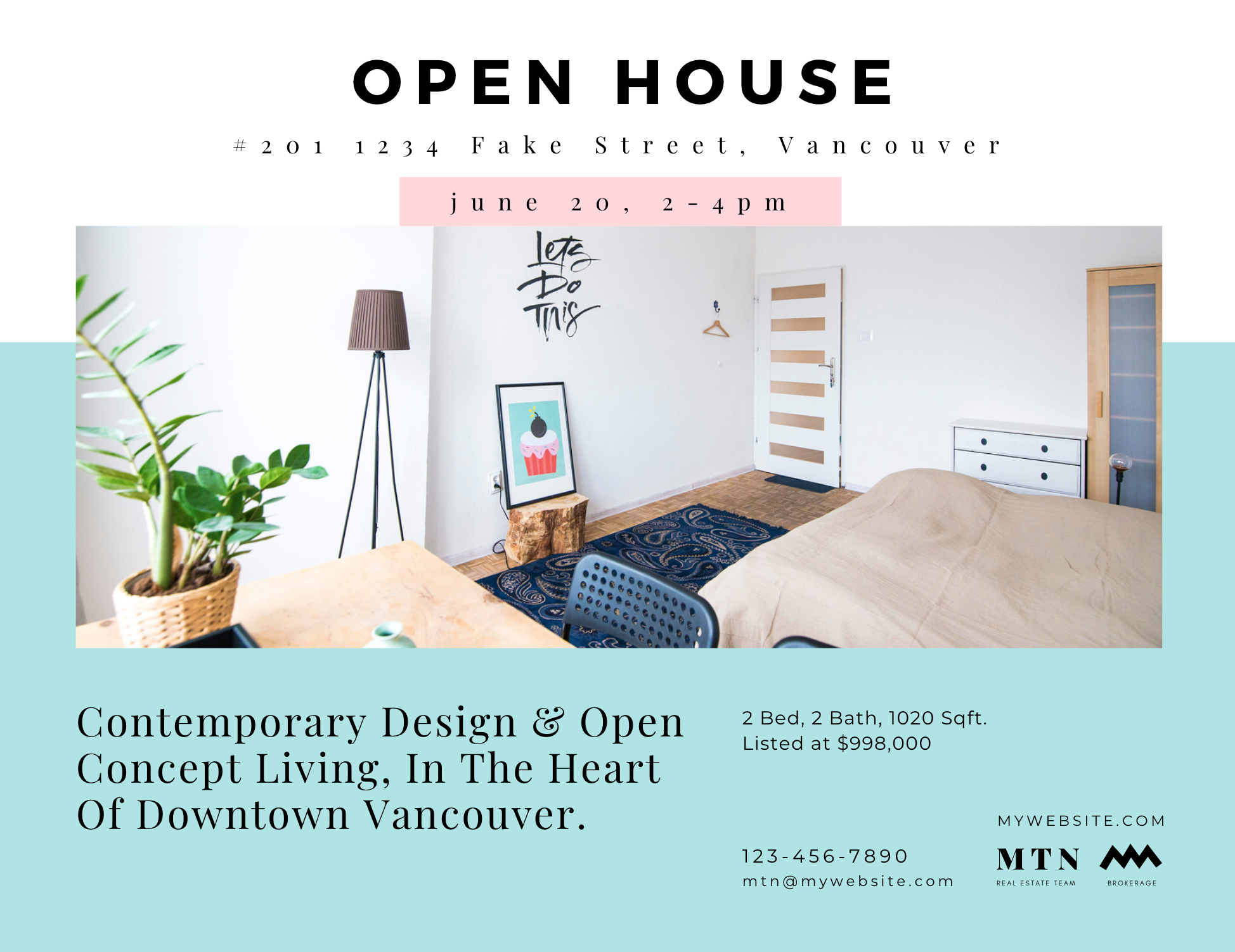 Canva Open House Invitation