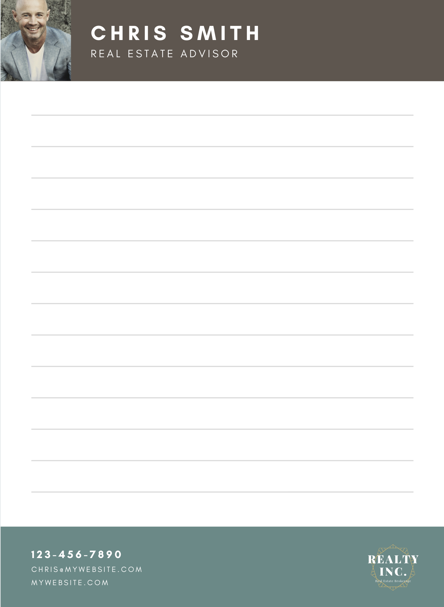 Realtor Notepad Canva Template