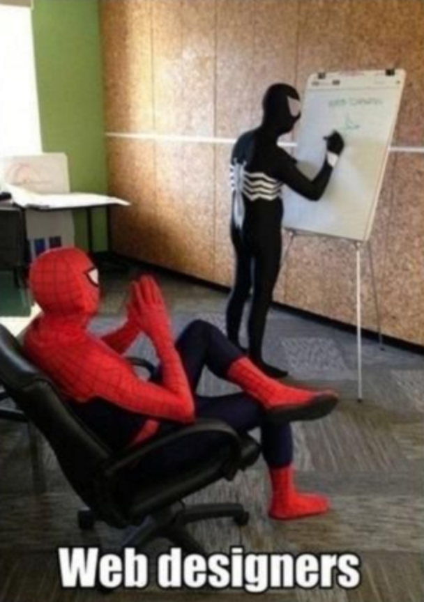 Spider Man & Venom Web Design Meme