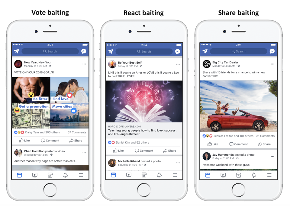 Engagement Bait on Facebook