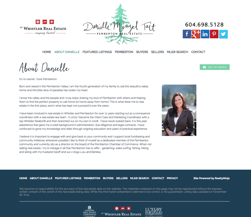 About Danielle - Danielle Menzel Tait's Website