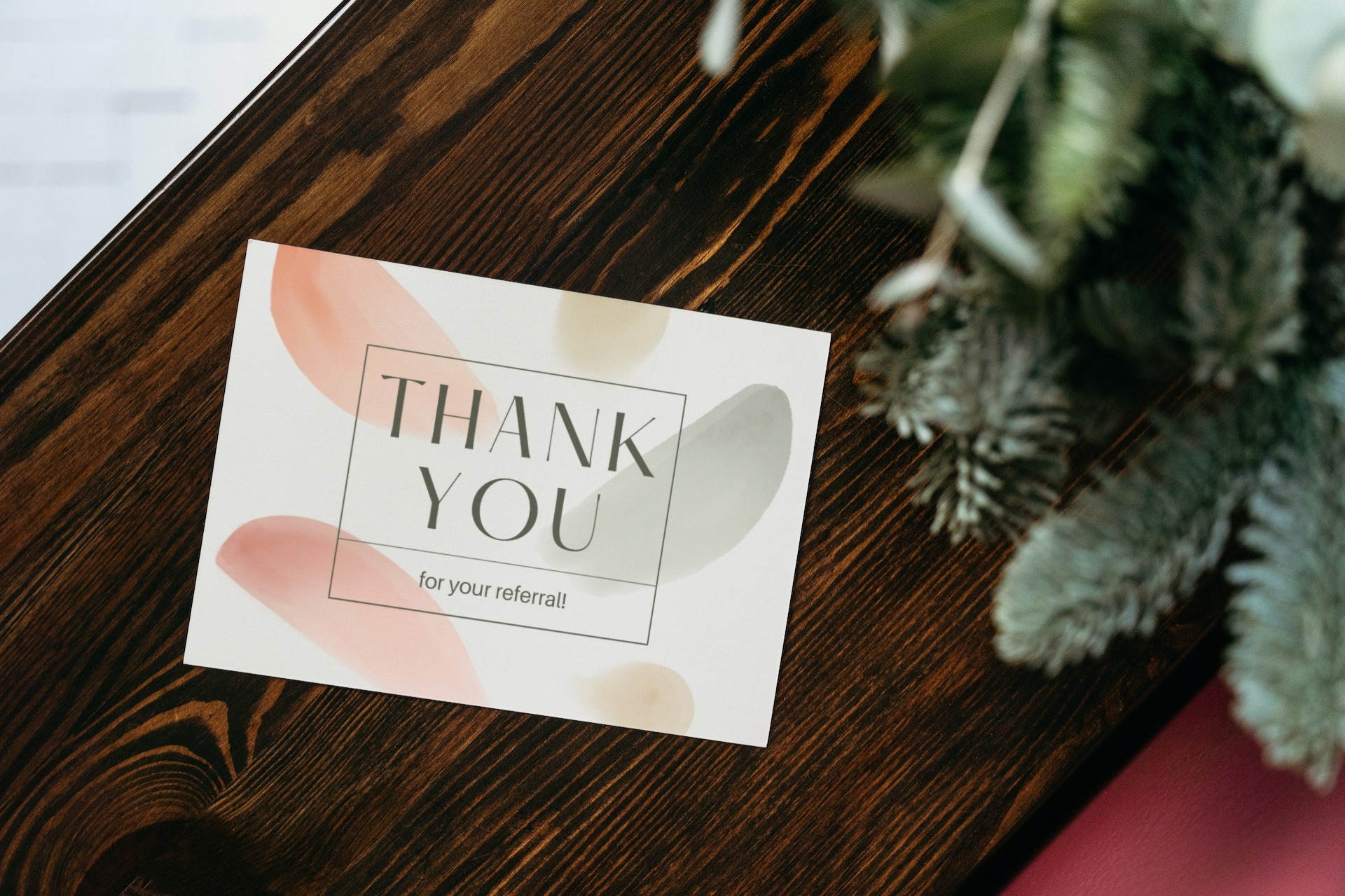 Realtor Referral Thank You Card - Design 5 (with greeting)