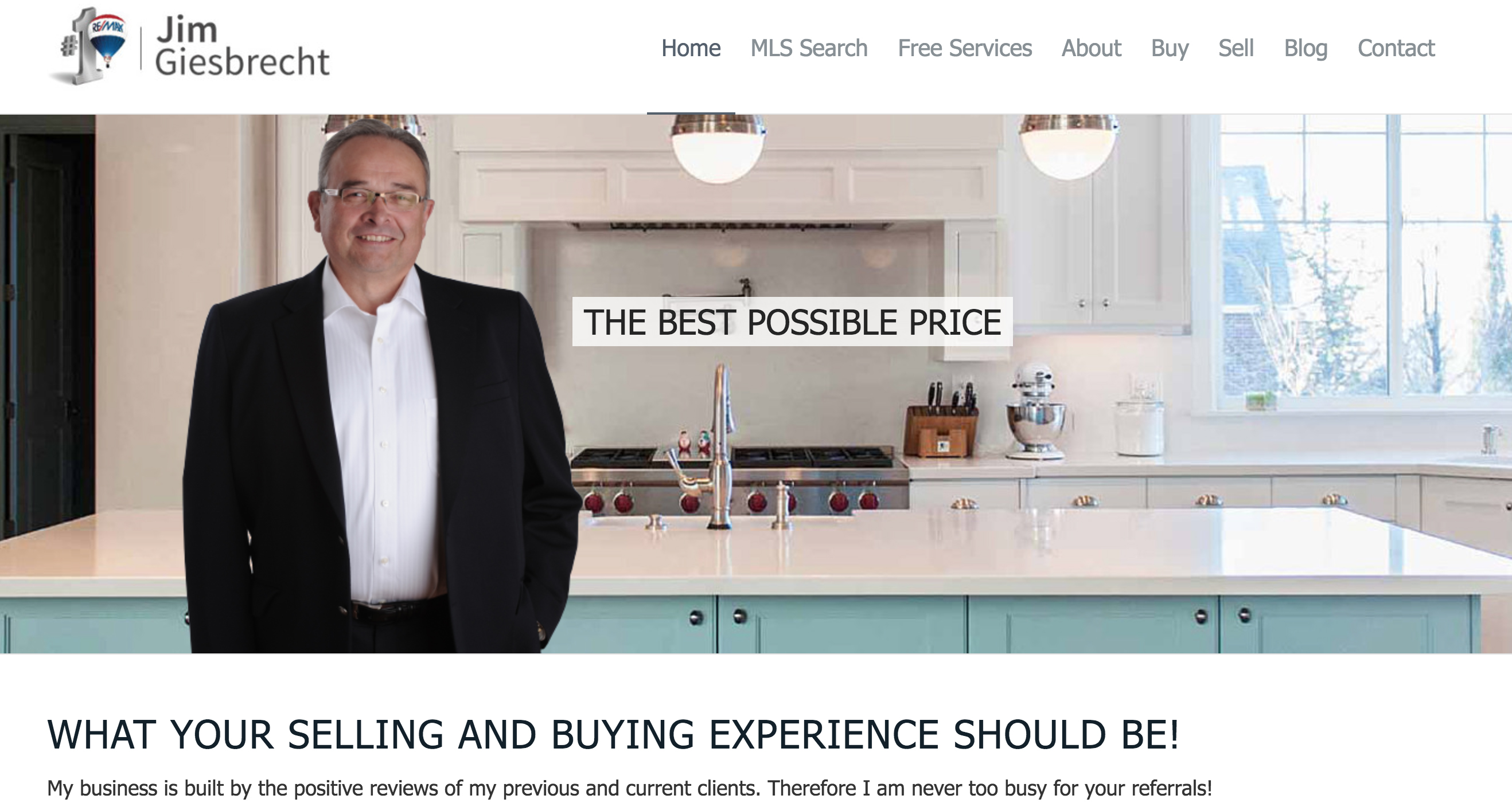 Jim Giesbrecht - Langley, Chilliwack, Abbotsford Real Estate Agent Website Homepage