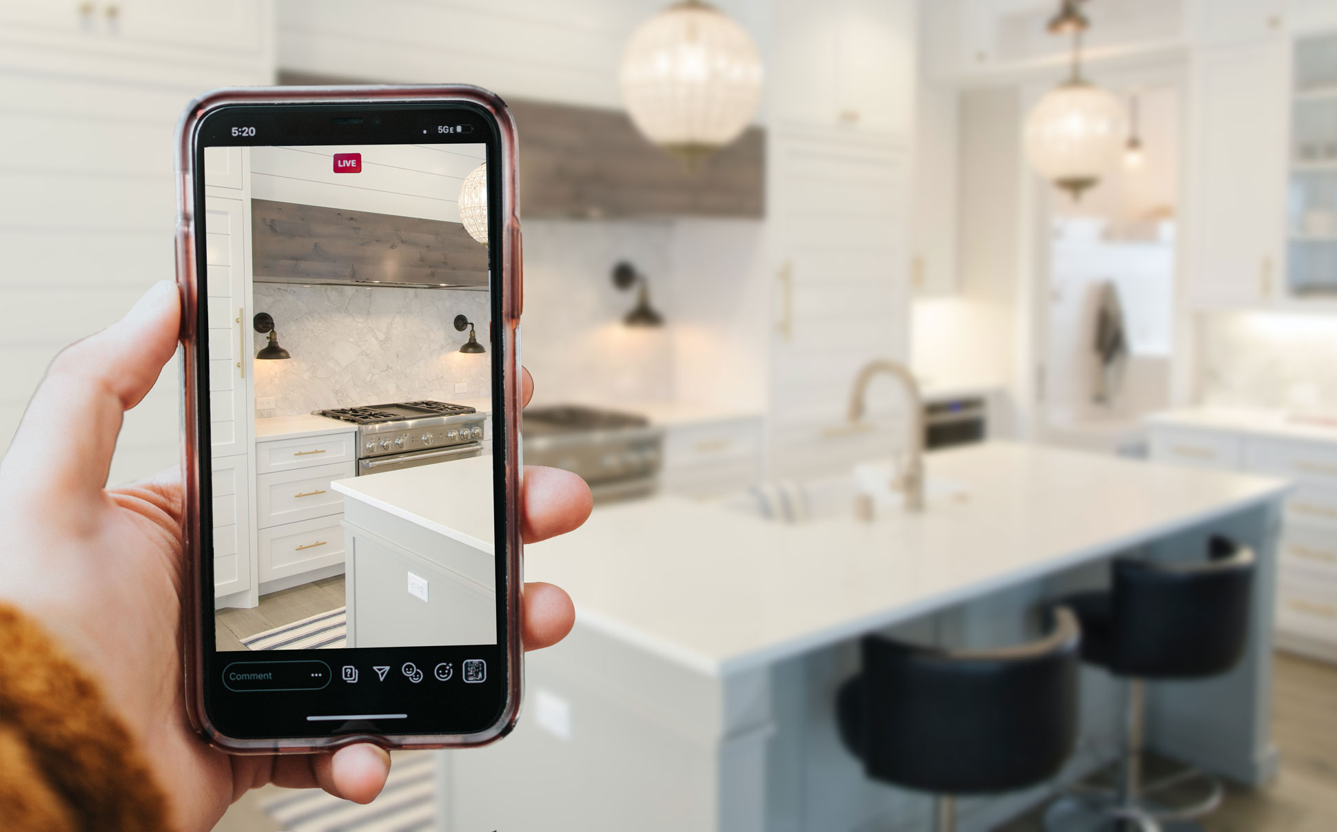 live stream open house - kitchen