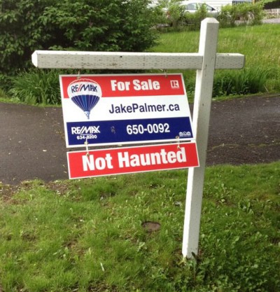 For Sale Sign - Not Haunted